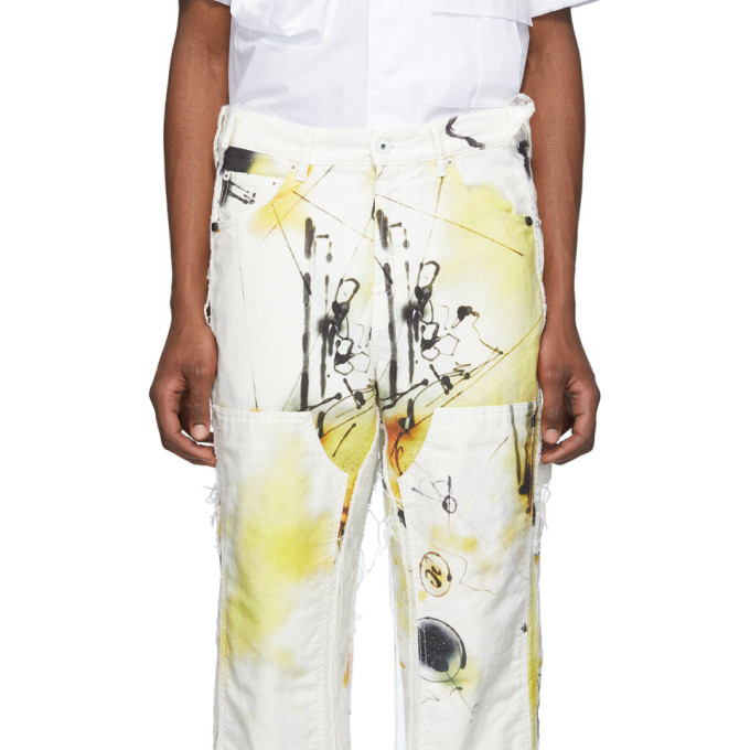 OFF-WHITE MULTICOLOR FUTURA EDITION ABSTRACT CARPENTER JEANS