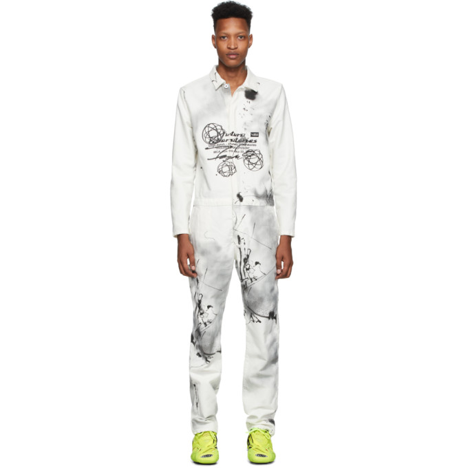 OFF-WHITE OFF-WHITE WHITE FUTURA EDITION BOILER JUMPSUIT