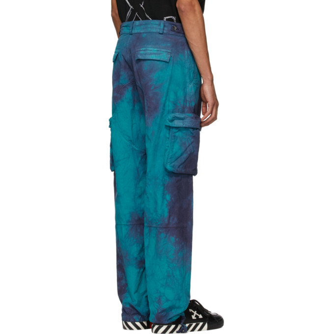 OFF-WHITE OFF-WHITE BLUE RIPSTOP CARGO PANTS