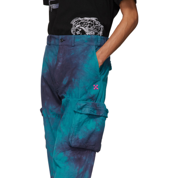 OFF-WHITE OFF-WHITE BLUE RIPSTOP CARGO PANTS