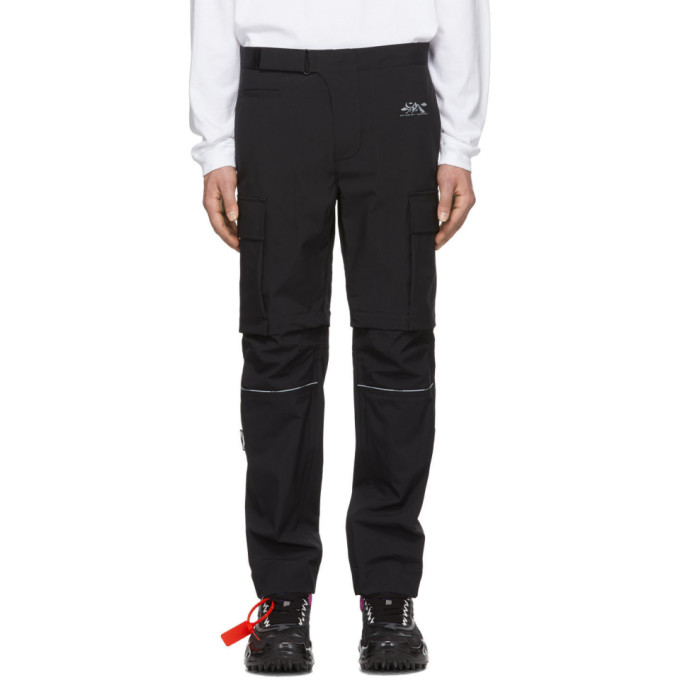 OFF-WHITE OFF-WHITE BLACK ZIP OFF CARGO PANTS