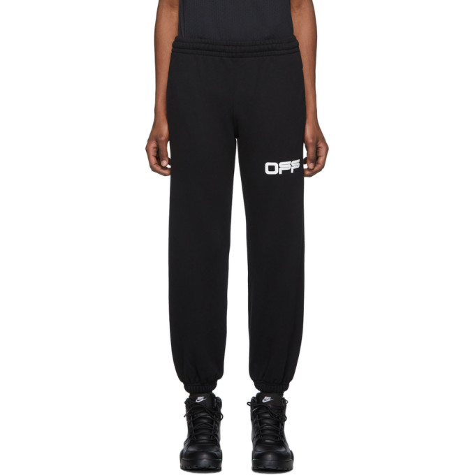 OFF-WHITE OFF-WHITE BLACK AIRPORT TAPE SWEATPANTS