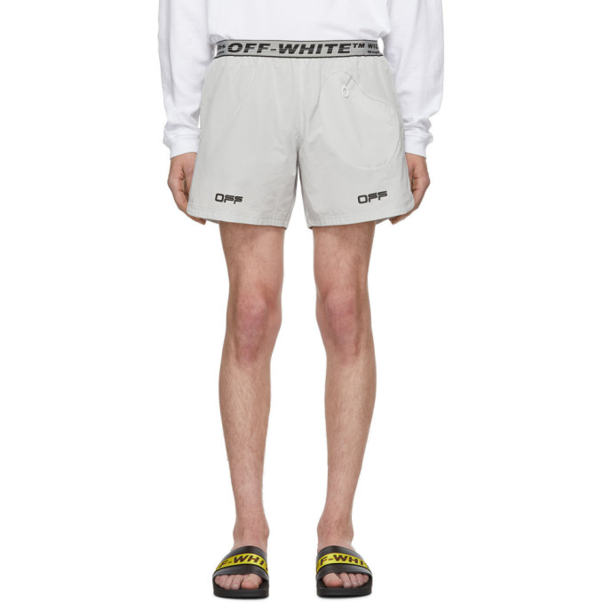 OFF-WHITE OFF-WHITE GREY LOUNGE TRACK SHORTS