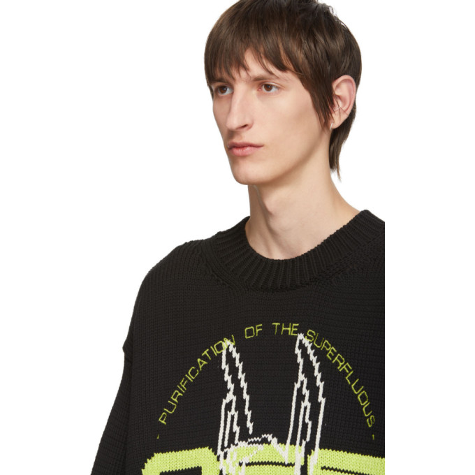 OFF-WHITE Black & Green Harry The Rabbit Sweater