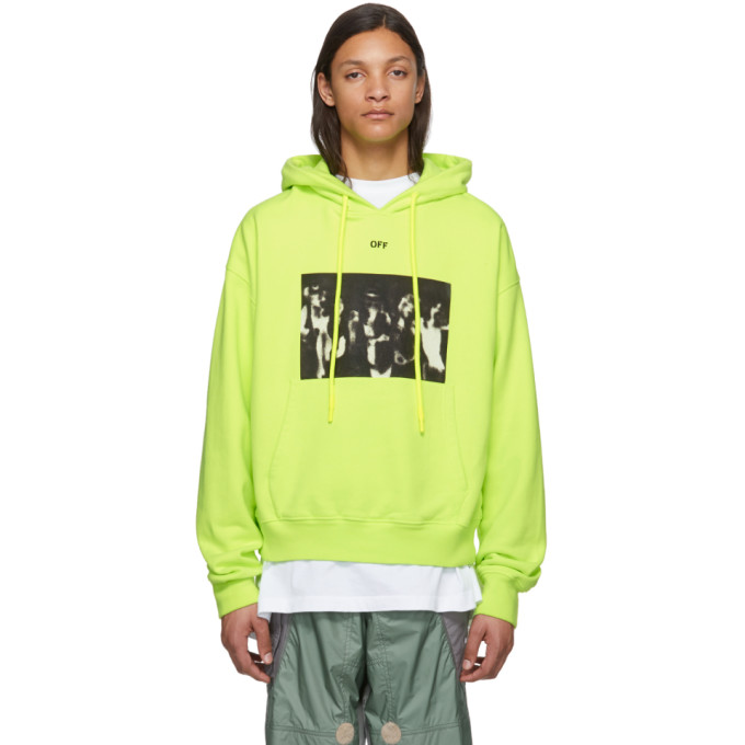 OFF-WHITE OFF-WHITE YELLOW SPRAY PAINT OVER HOODIE