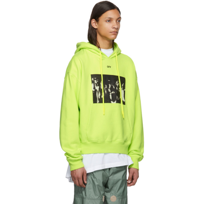 OFF-WHITE OFF-WHITE YELLOW SPRAY PAINT OVER HOODIE