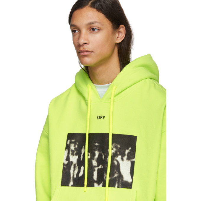 OFF-WHITE OFF-WHITE YELLOW SPRAY PAINT OVER HOODIE
