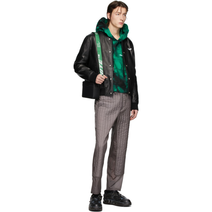 OFF-WHITE OFF-WHITE GREEN TIE-DYE CONTOUR HOODIE