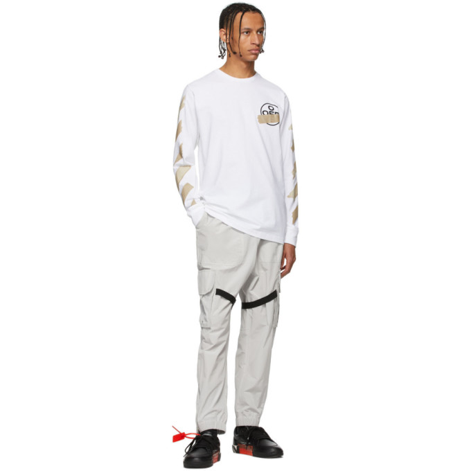 Shop Off-white White Tape Arrows T-shirt In White Beige