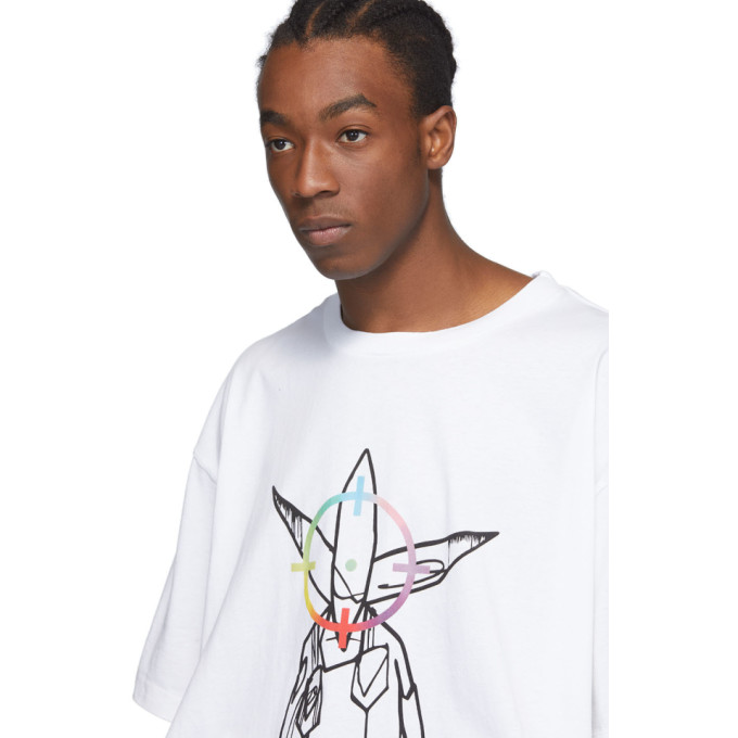 OFF-WHITE OFF-WHITE WHITE FUTURA ALIEN T-SHIRT