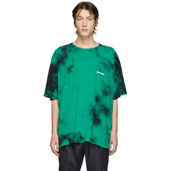 OFF-WHITE OFF-WHITE GREEN AND BLACK TIE-DYE T-SHIRT