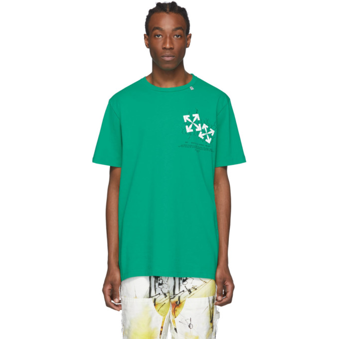 Off White Arrow T-shirt Green