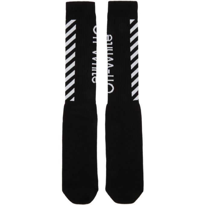 OFF-WHITE OFF-WHITE BLACK AND WHITE DIAG SOCKS