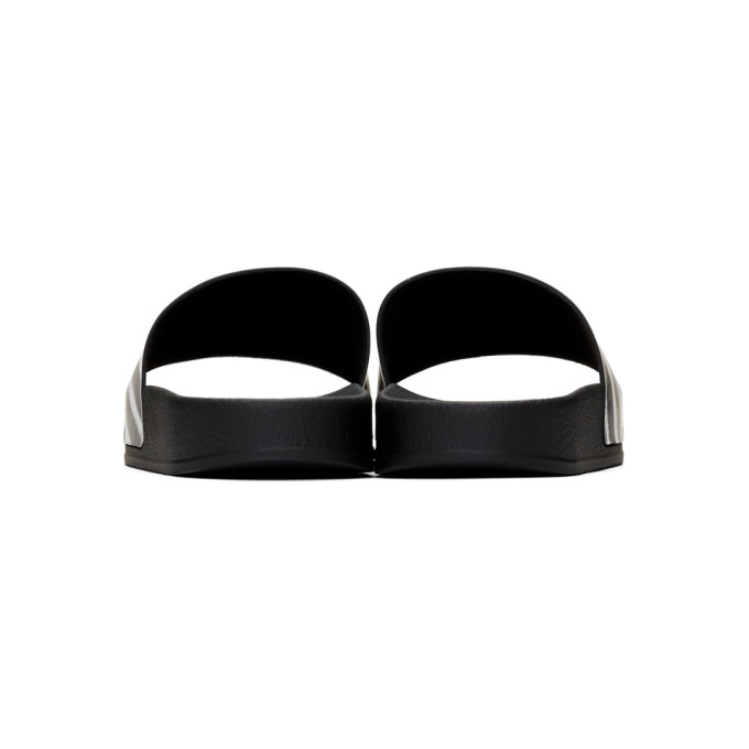 OFF-WHITE OFF-WHITE BLACK SPRAY STRIPED SLIDES