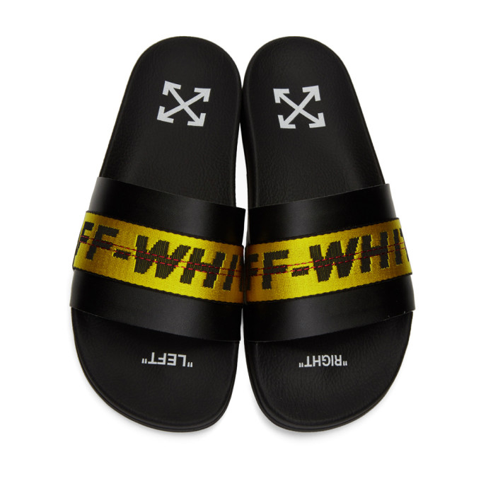 OFF-WHITE Black Industrial Slides