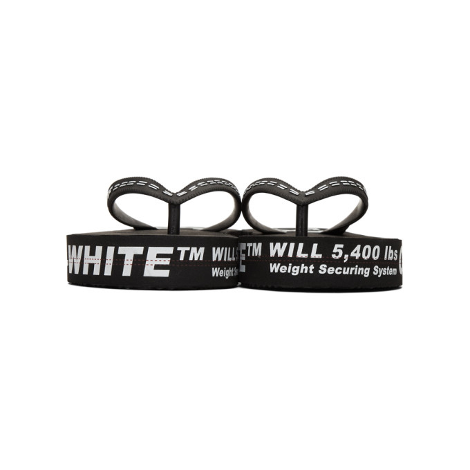 OFF-WHITE OFF-WHITE BLACK ARROWS FLIP FLOPS