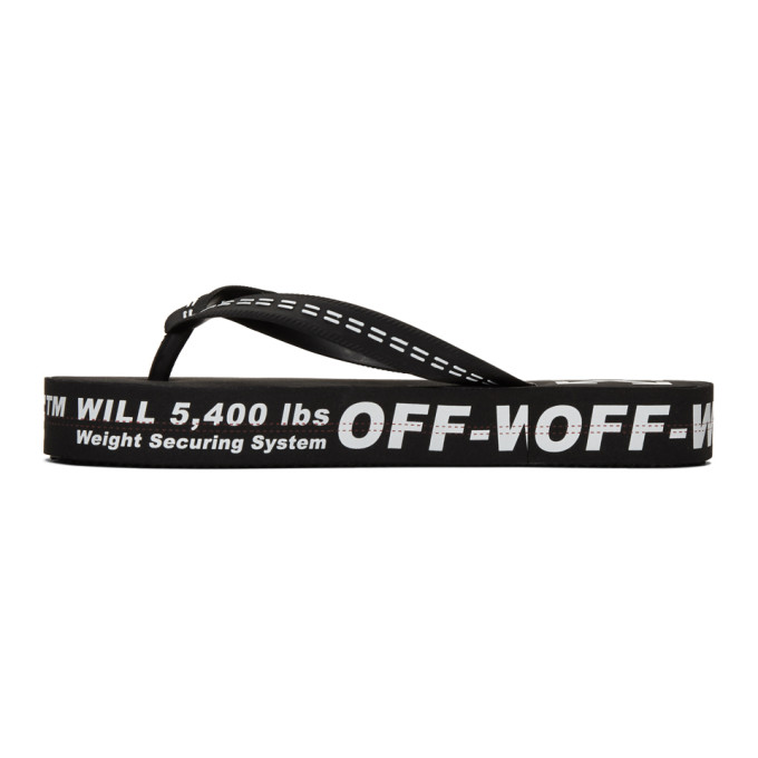 OFF-WHITE OFF-WHITE BLACK ARROWS FLIP FLOPS