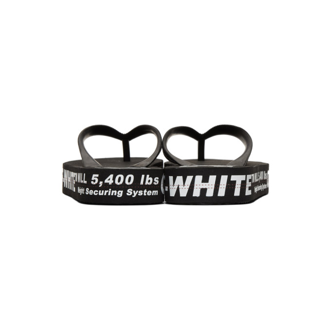 OFF-WHITE OFF-WHITE BLACK ARROWS FLIP FLOPS