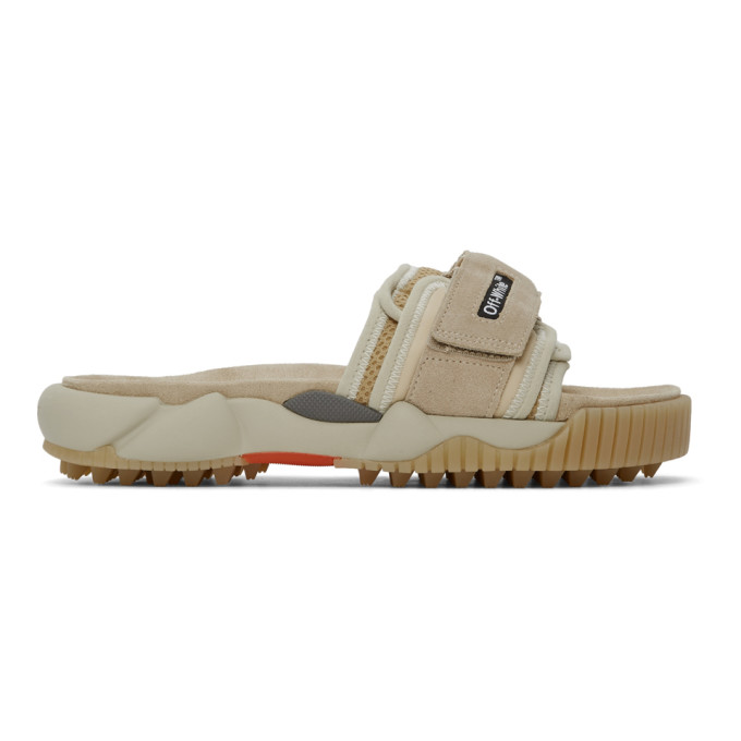 Click to view more detailed imagery on our partner's website Off-white Beige Oddsy Minimal Slider Sandals In Beige/no Color