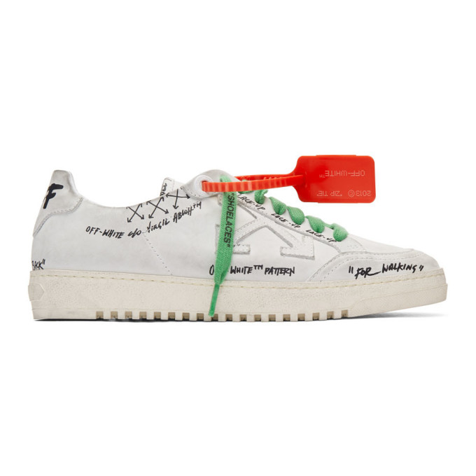 off white leather trainers