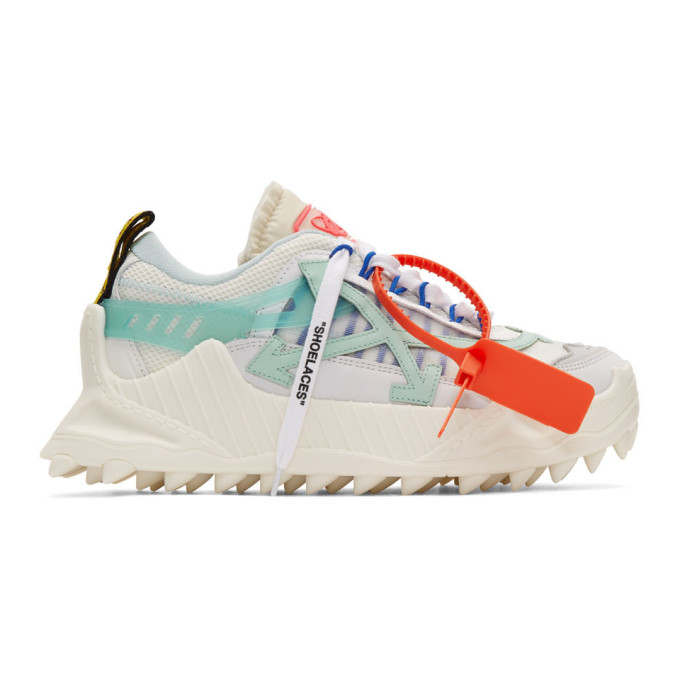 OFF-WHITE White & Blue Odsy-1000 Sneakers