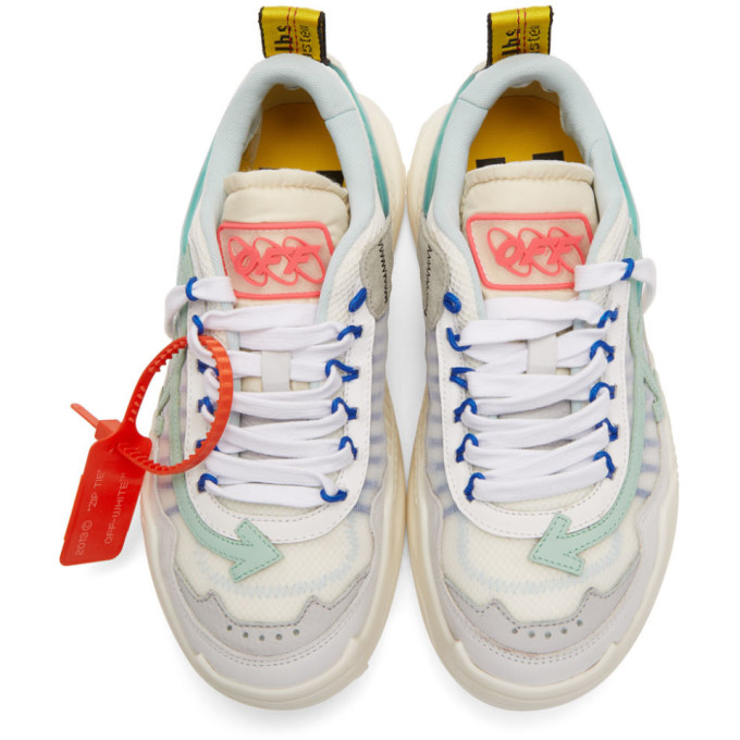 OFF-WHITE White & Blue Odsy-1000 Sneakers