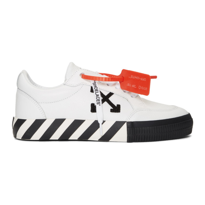 OFF-WHITE OFF-WHITE WHITE AND BLACK LOW VULCANIZED SNEAKERS