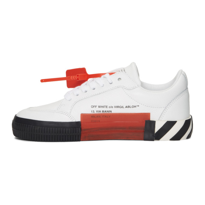 OFF-WHITE OFF-WHITE WHITE AND BLACK LOW VULCANIZED SNEAKERS
