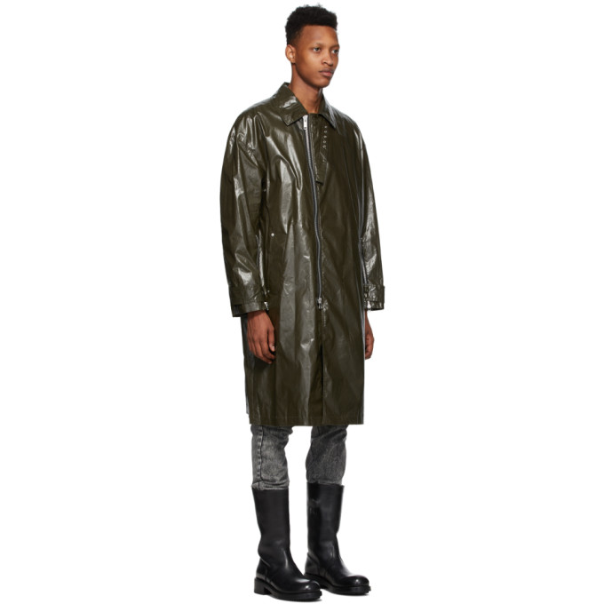 JOHNLAWRENCESULLIVAN JOHNLAWRENCESULLIVAN KHAKI COATED COTTON COAT
