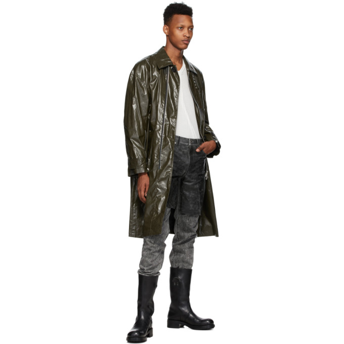 JOHNLAWRENCESULLIVAN JOHNLAWRENCESULLIVAN KHAKI COATED COTTON COAT