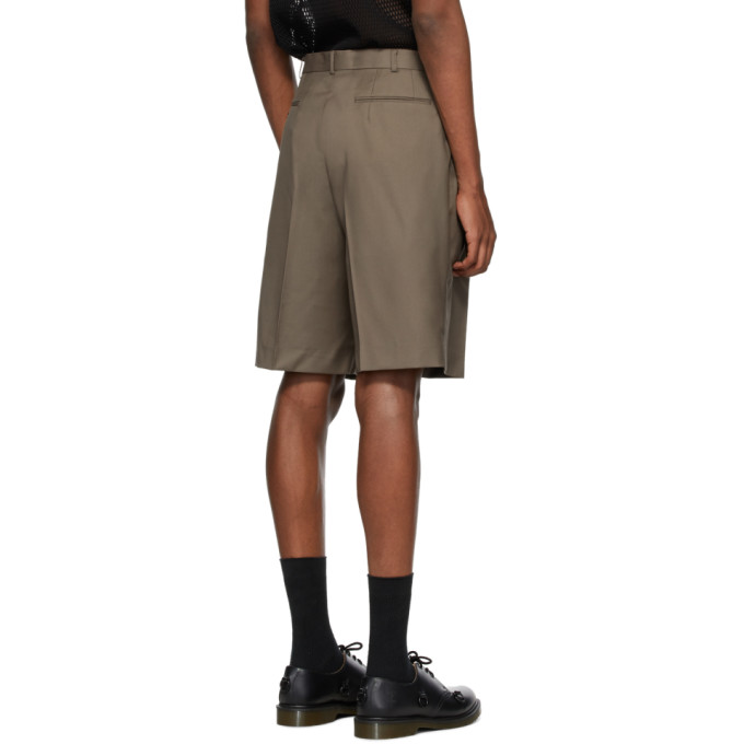 JOHNLAWRENCESULLIVAN JOHNLAWRENCESULLIVAN BEIGE WOOL TUCKED SHORTS