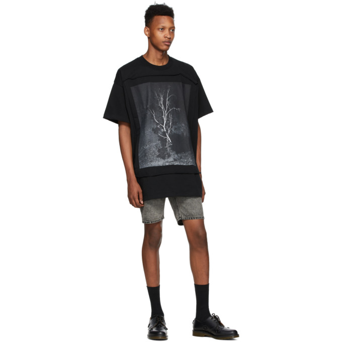 JOHNLAWRENCESULLIVAN JOHNLAWRENCESULLIVAN GREY DENIM BLEACHED SHORTS
