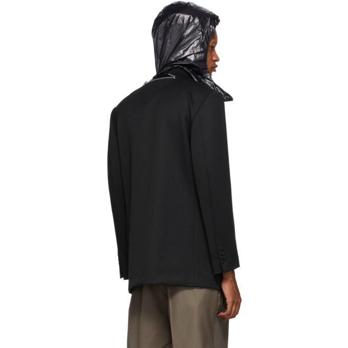 JOHNLAWRENCESULLIVAN JOHNLAWRENCESULLIVAN BLACK ZIP DOUBLE-BREASTED BLAZER