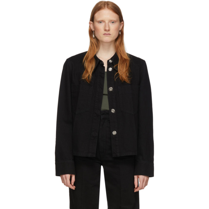 LEMAIRE LEMAIRE BLACK DENIM BOXY JACKET