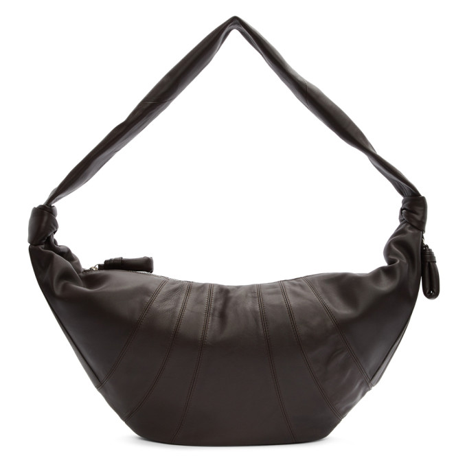 Lemaire Brown Large Croissant Bag In 490 Darkcho | ModeSens