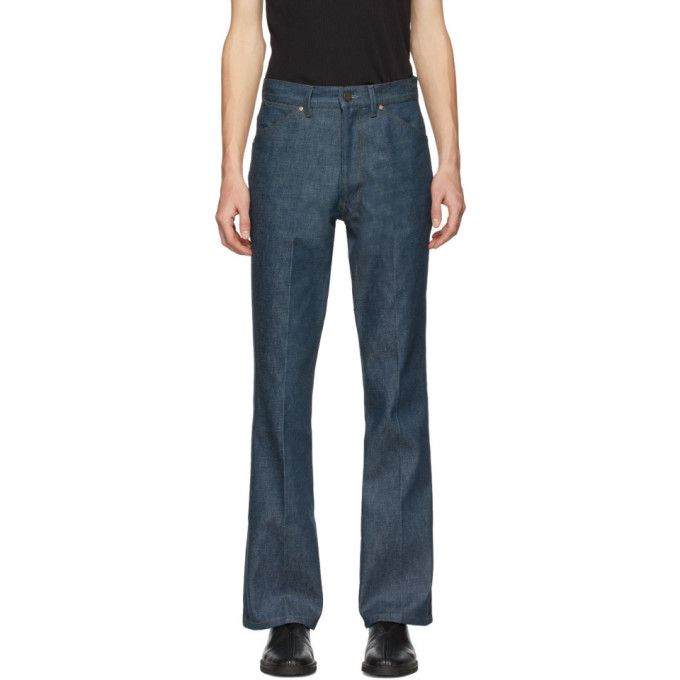 LEMAIRE LEMAIRE BLUE DENIM BOOTCUT JEANS