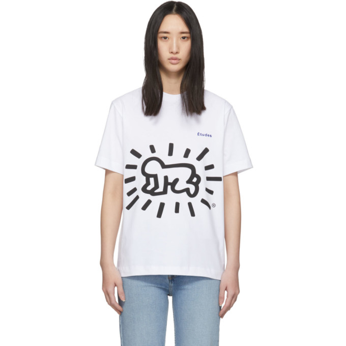 ETUDES STUDIO ETUDES WHITE KEITH HARING EDITION WONDER T-SHIRT