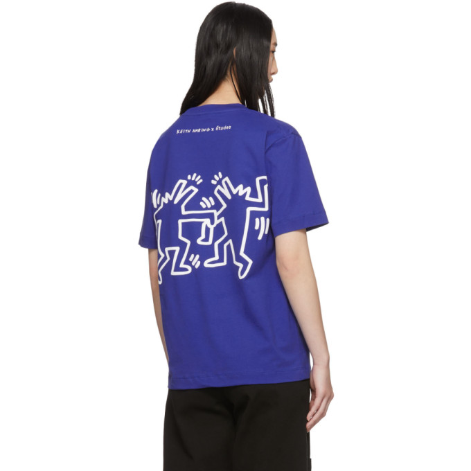 ETUDES STUDIO ETUDES BLUE KEITH HARING EDITION WONDER PATCH T-SHIRT