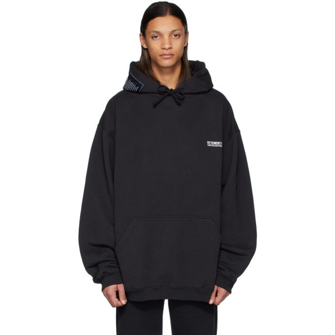 VETEMENTS VETEMENTS BLACK STAR WARS EDITION EPISODES PATCH HOODIE