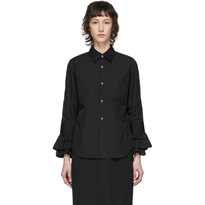 Comme Des Garçons Comme Des Garçons Comme Des Garcons Comme Des Garcons Black Broad Ruffle Cuffs Shirt In 1 Black