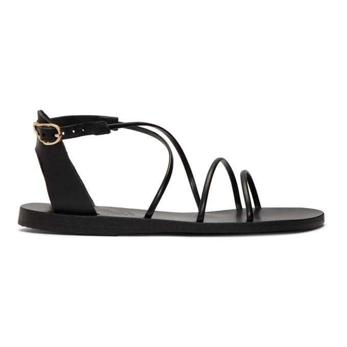 Ancient Greek Sandals Black Meloivia Sandals