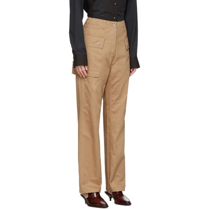 LOEWE LOEWE BEIGE CARGO TROUSERS