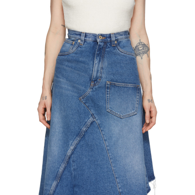LOEWE LOEWE BLUE DENIM SKIRT