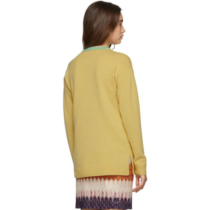 LOEWE LOEWE YELLOW WOOL ANAGRAM SWEATER