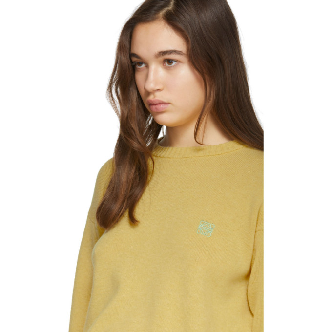 LOEWE LOEWE YELLOW WOOL ANAGRAM SWEATER