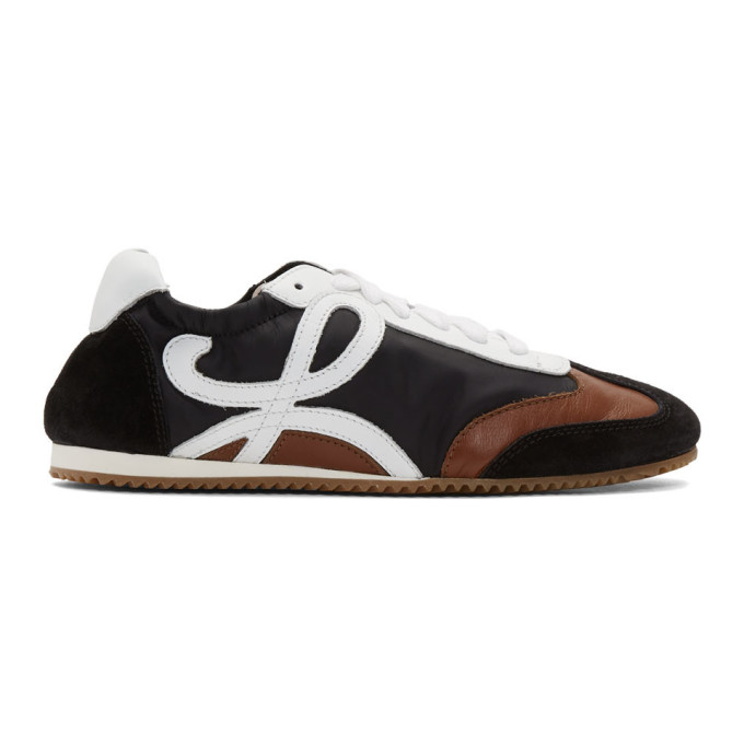 LOEWE BLACK & BROWN BALLET RUNNER SNEAKERS
