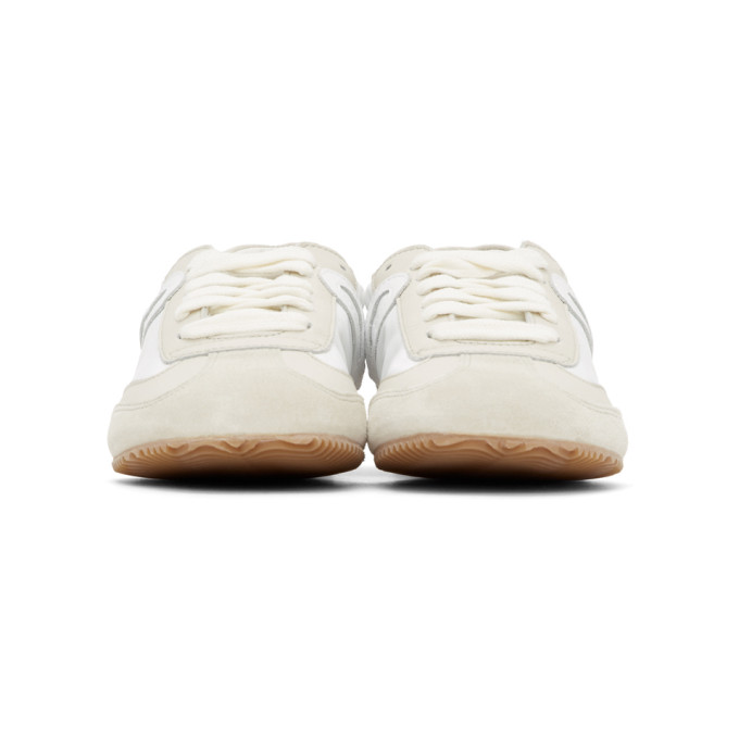 LOEWE LOEWE OFF-WHITE AND WHITE BALLET RUNNER SNEAKERS
