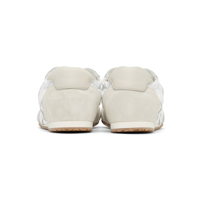 LOEWE LOEWE OFF-WHITE AND WHITE BALLET RUNNER SNEAKERS
