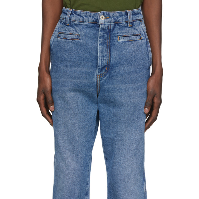 LOEWE LOEWE BLUE DAISY FISHERMAN JEANS