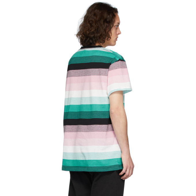 LOEWE MULTICOLOR STRIPE LOGO T-SHIRT